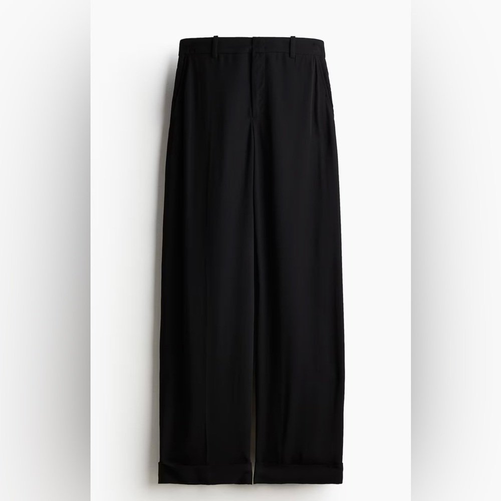 Dress pants with foldover cuffs
